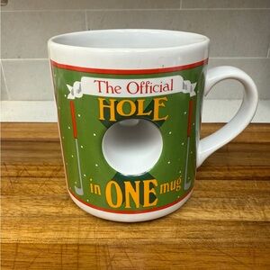 "The Official Hole in One" golf-themed ceramic coffee mug by Papel Freelance